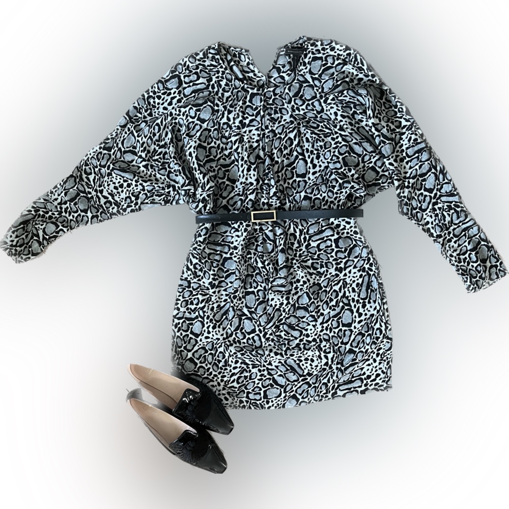 BCBGMAXAZRIA mini dress, leopard, silk